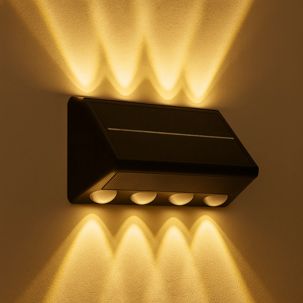 Applique solaire DOBLO effet lumineux up & down sur mur